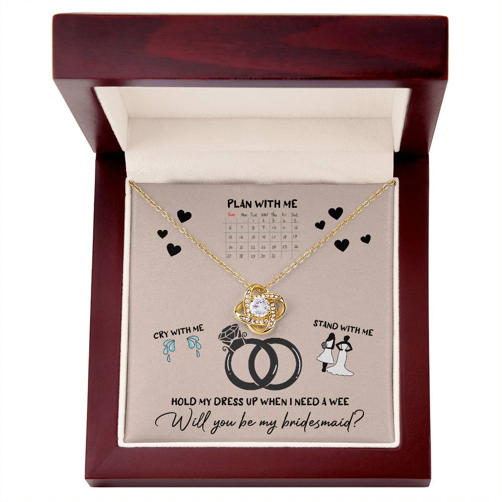 Be My Bridesmaid - Love Knot Necklace For Bridesmaid