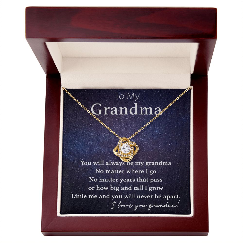 Never Be Apart - Love Knot Necklace For Grandma