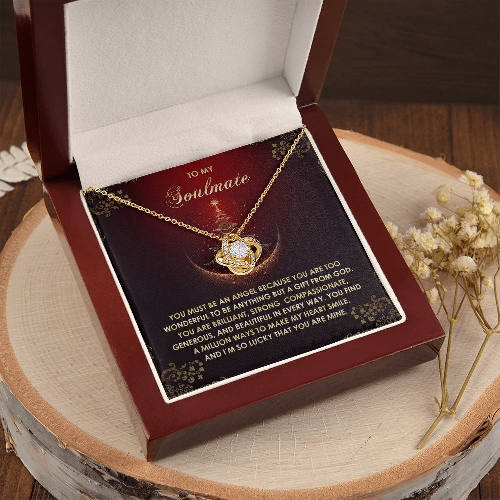 You Must Be An Angel - Love Knot Necklace For Soulmate For Christmas