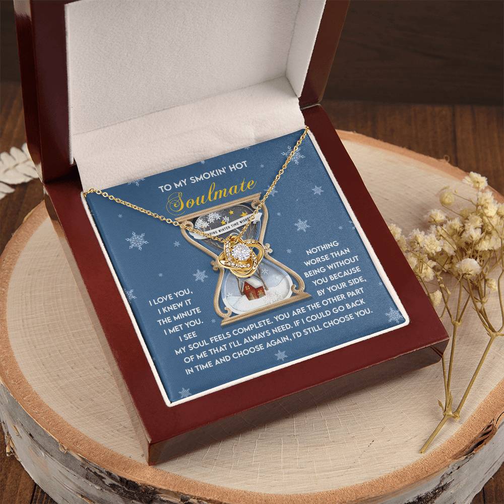 My Soul Feels Complete - Love Knot Necklace For Soulmate For Christmas