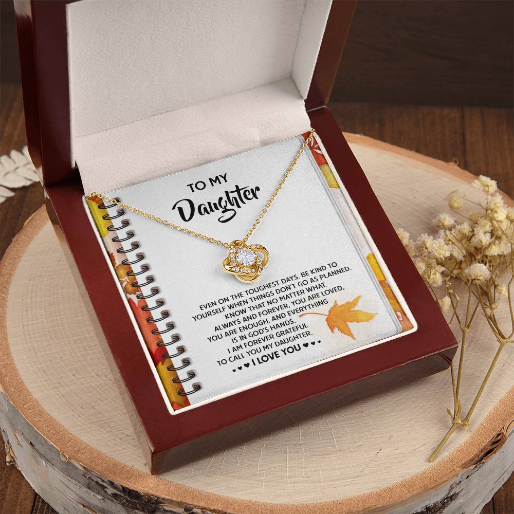 In God's Hands - Love Knot Necklace For Daughter