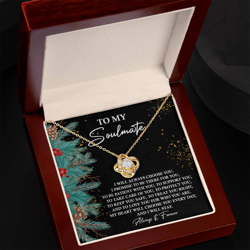 To Treat You Right - Love Knot Necklace For Soulmate For Christmas