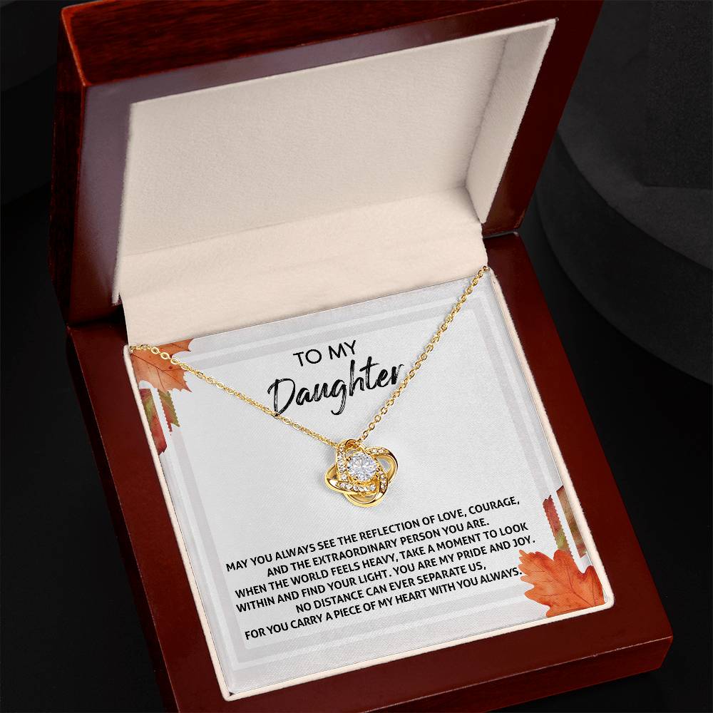 Find Your Light - Love Knot Necklace For Daughter