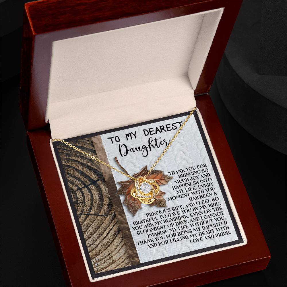 Love And Pride - Love Knot Necklace For Daughter