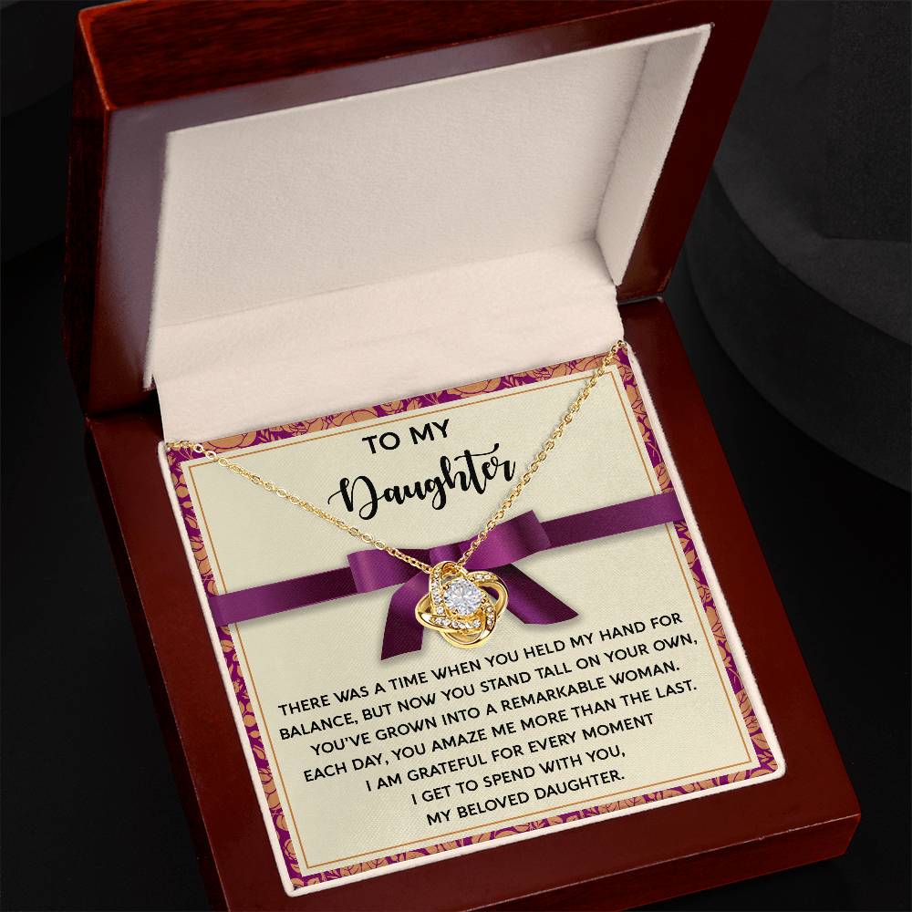 Every Moment I Get To Spend With You - Love Knot Necklace For Daughter