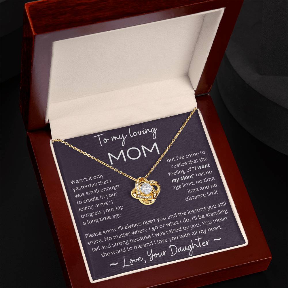 You Mean The World To Me - Love Knot Necklace For Mom