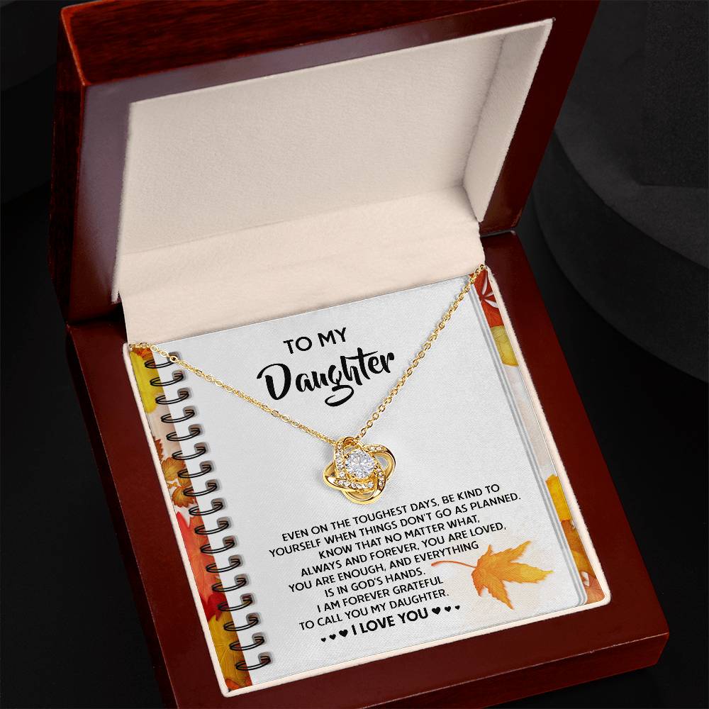 In God's Hands - Love Knot Necklace For Daughter