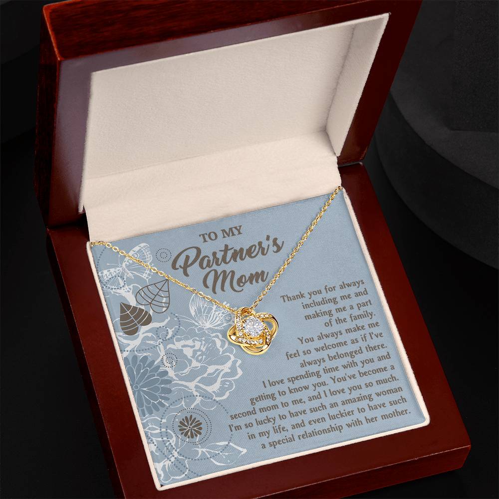 A Part Of The Family - Love Knot Necklace For Partner's Mom