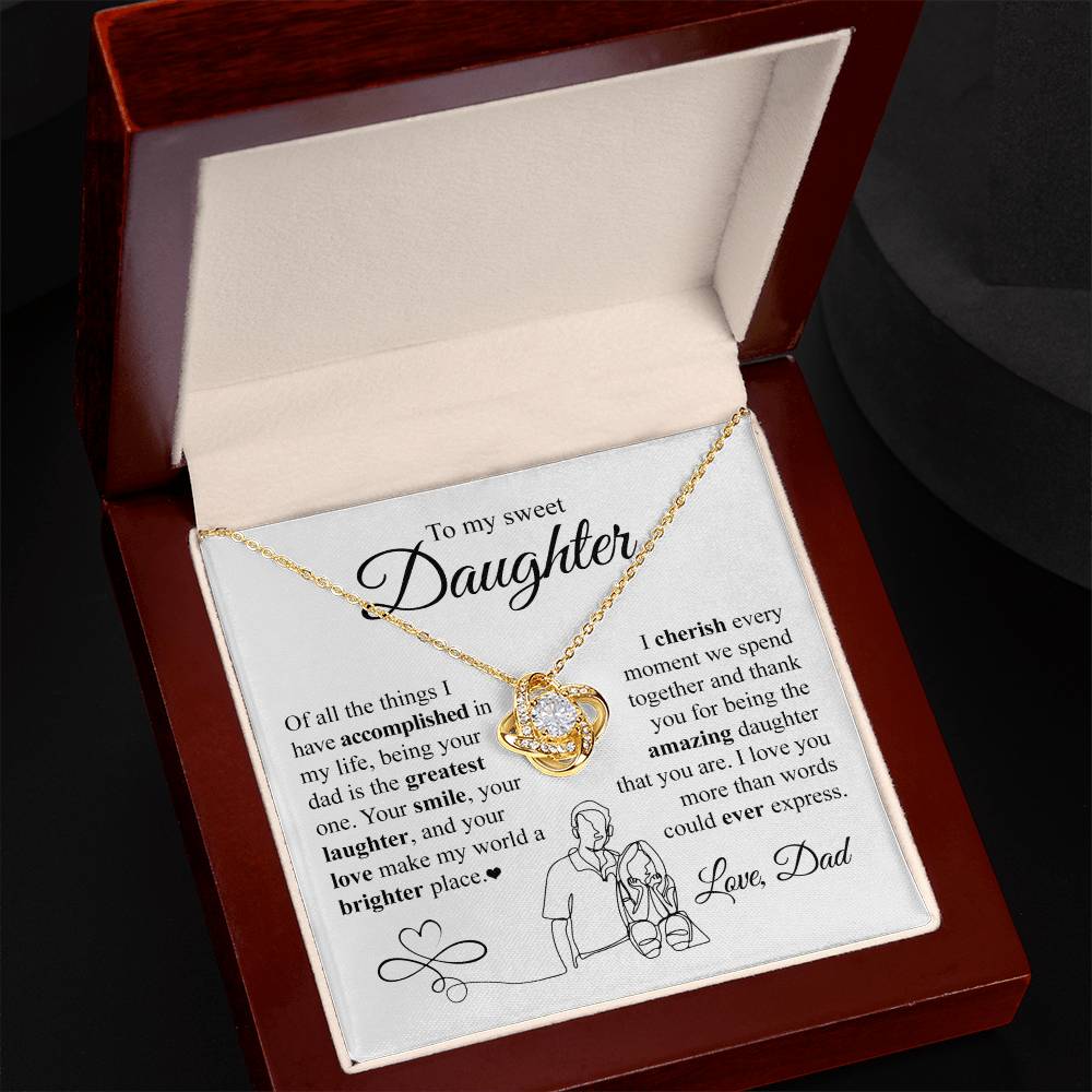 More Than Words - Love Knot Necklace For Daughter