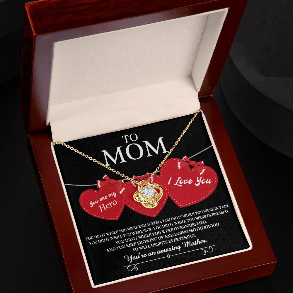 You Did It - Love Knot Necklace For Mom
