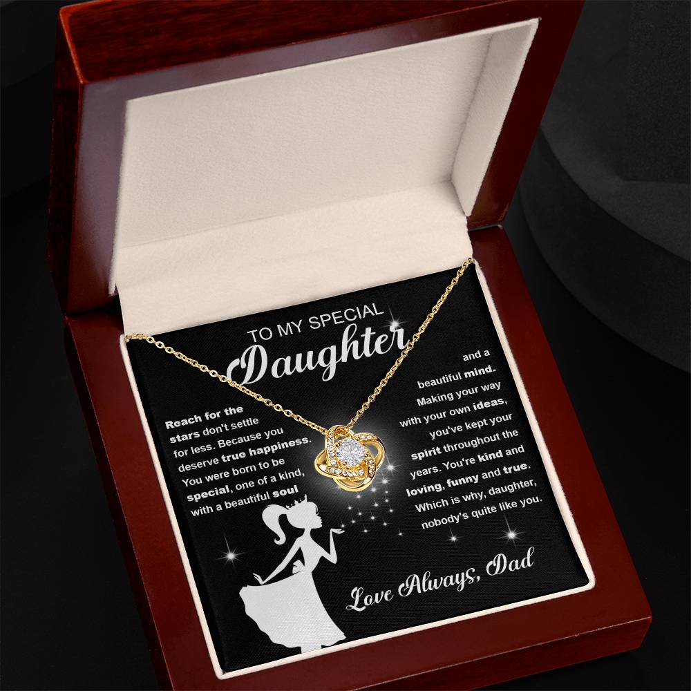 Reach For The Stars - Love Knot Necklace For Daughter