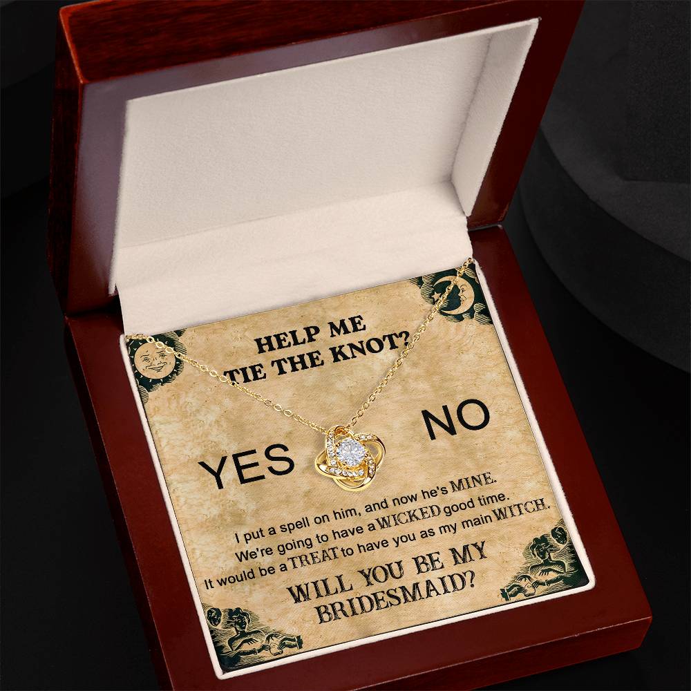 My Main Witch - Love Knot Necklace For Bridesmaid