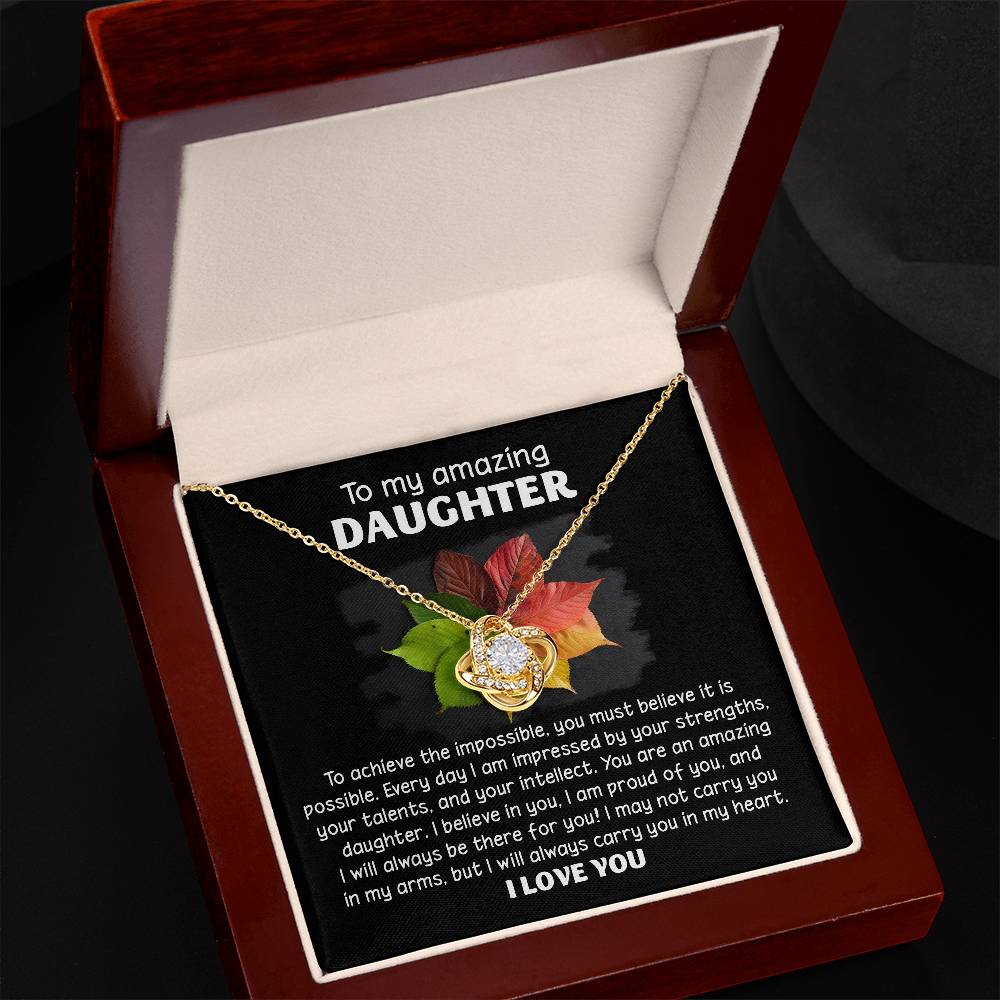 It Is Possible - Love Knot Necklace For Daughter