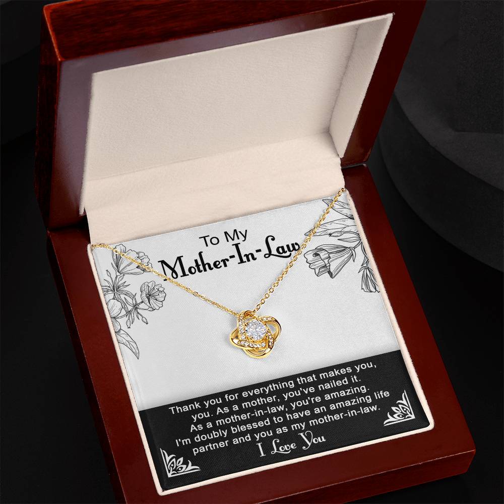 Doubly Blessed - Love Knot Necklace For Mother-In-Law