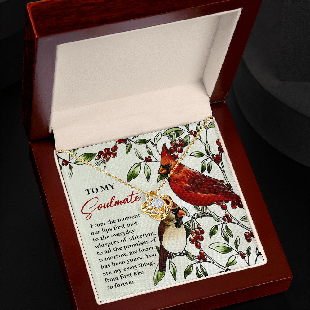 The Moment Our Lips First Met - Love Knot Necklace For Soulmate For Christmas