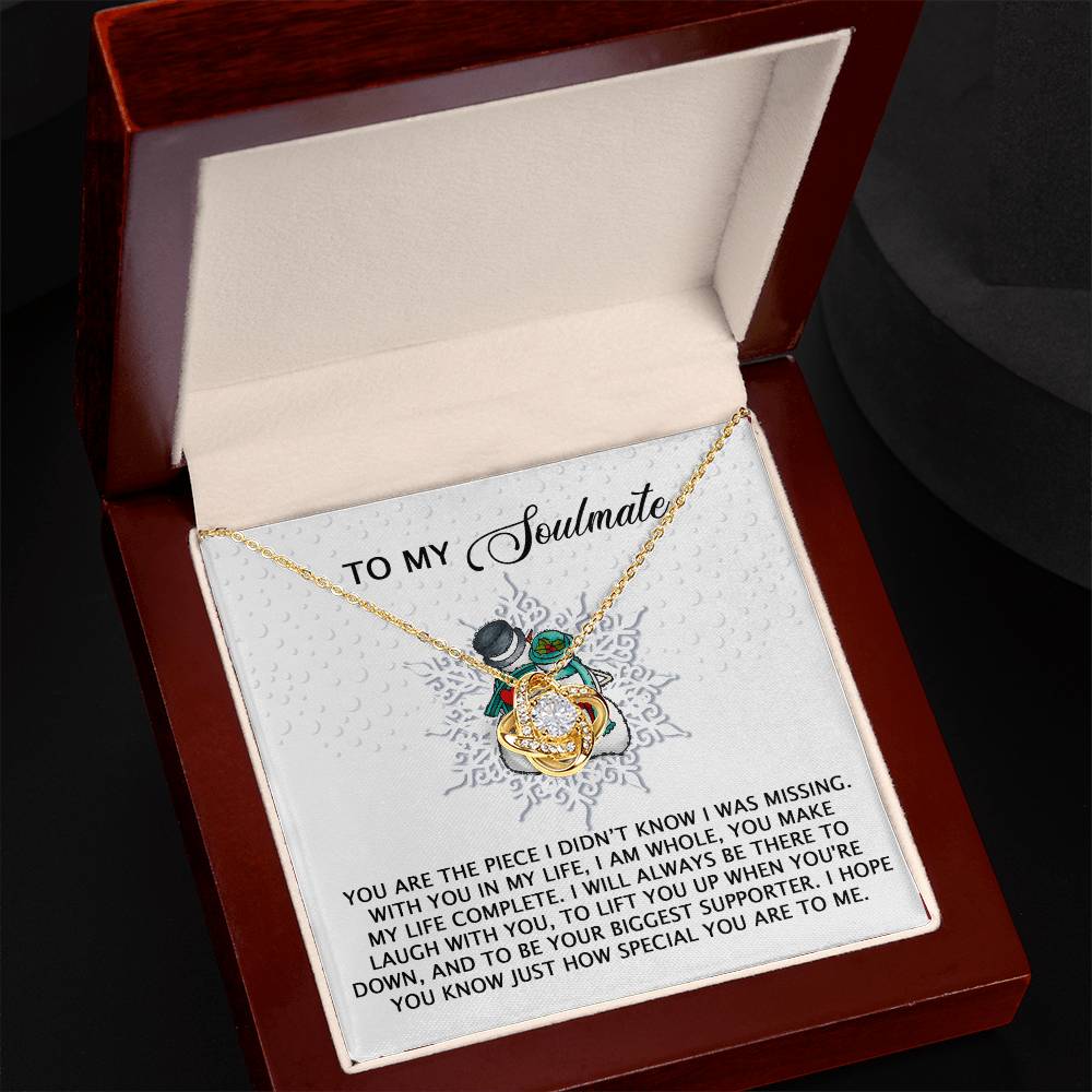 The Piece I Didn't Know I Was Missing - Love Knot Necklace For Soulmate For Christmas
