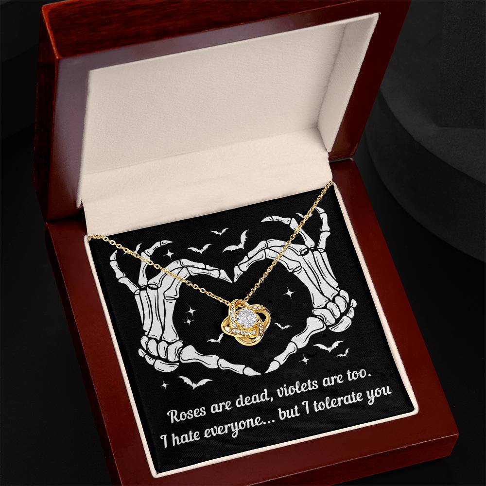 I Tolerate You - Love Knot Halloween Necklace