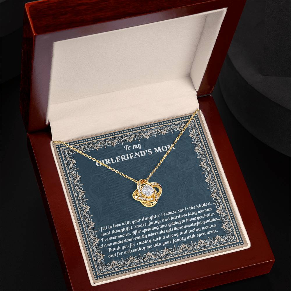 With Open Arms - Love Knot Necklace For Girlfriend's Mom