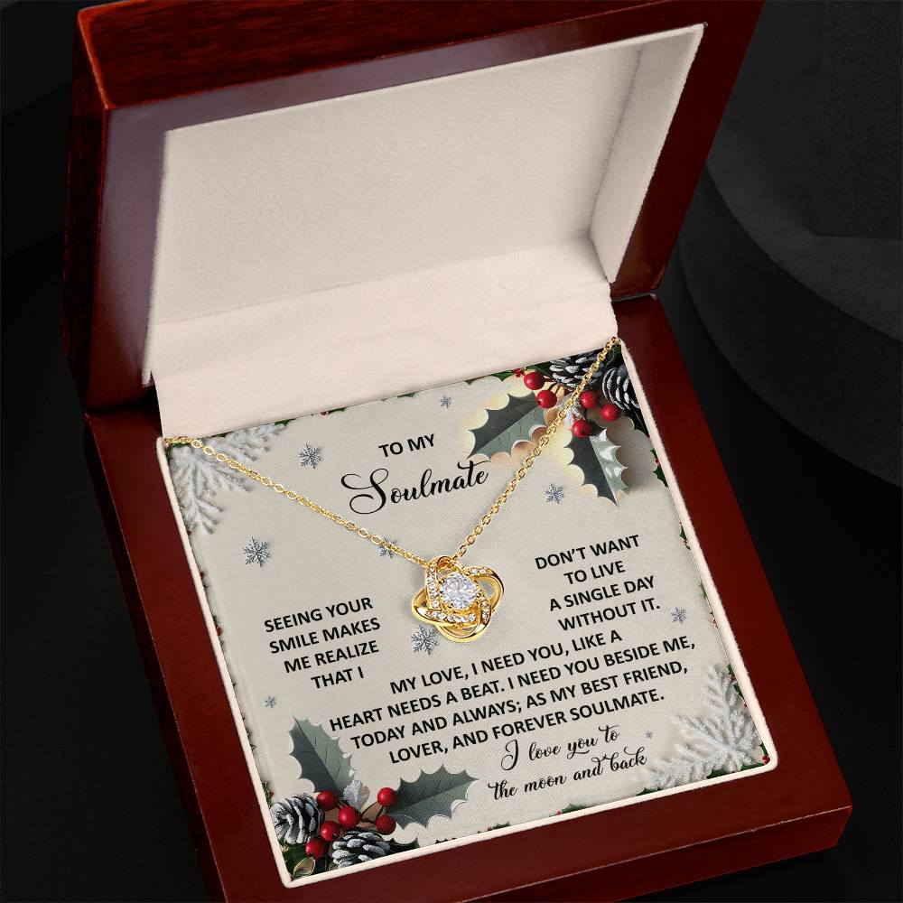 Forever Soulmate - Love Knot Necklace For Soulmate For Christmas