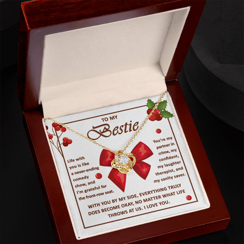 Life With You - Love Knot Necklace For Bestie For Christmas