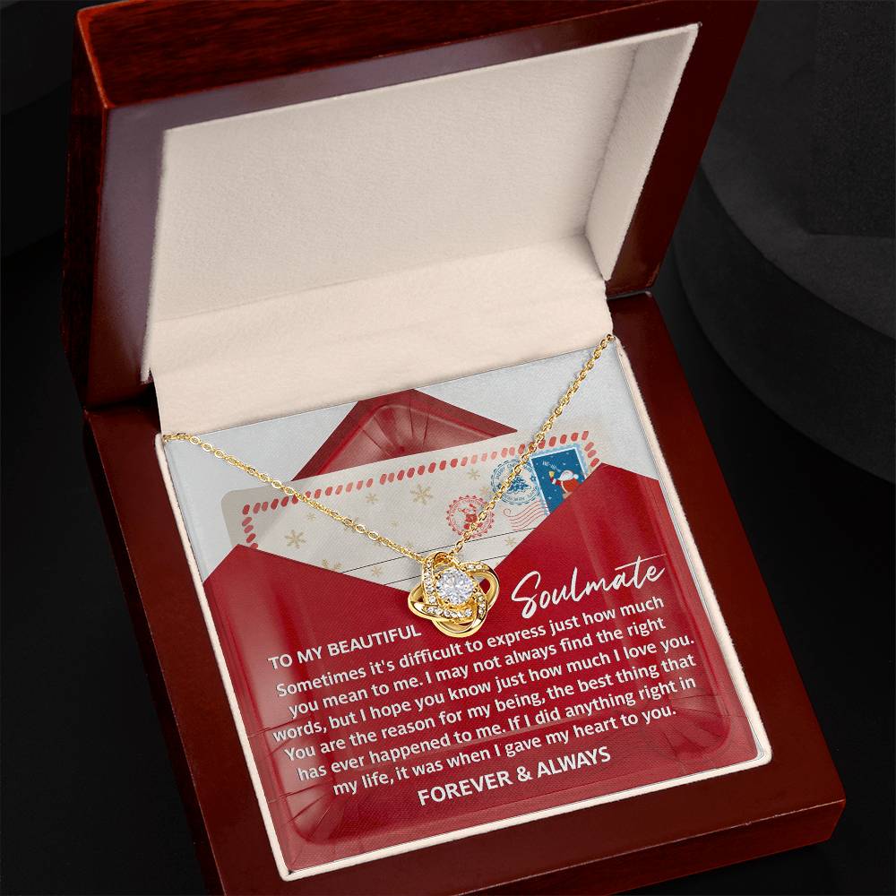 The Reason For My Being - Love Knot Necklace For Soulmate For Christmas