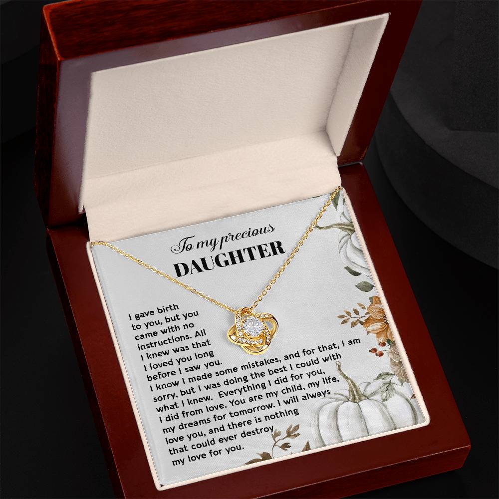 My Dreams For Tomorrow - Love Knot Necklace For Daughter