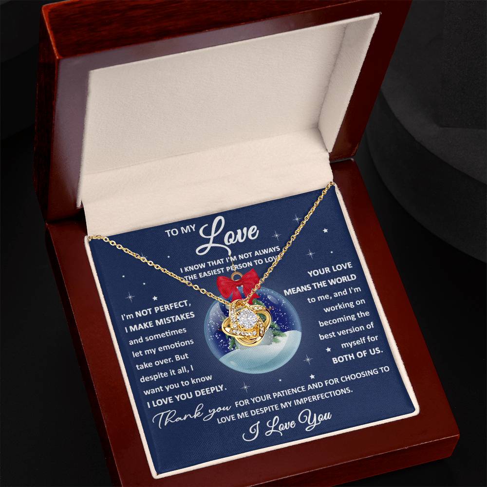 Best Version Of Myself - Christmas Love Knot Necklace For My Love