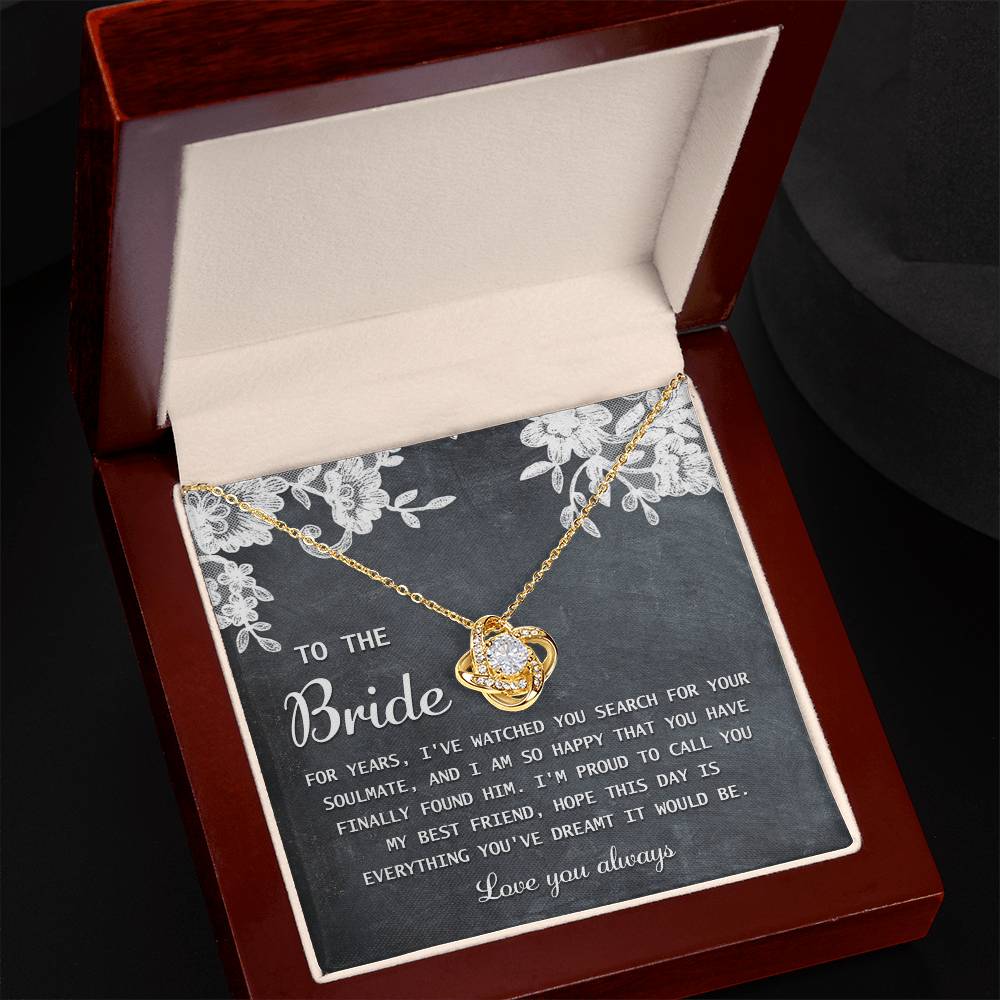 This Day - Love Knot Necklace For Bride From Best Friend