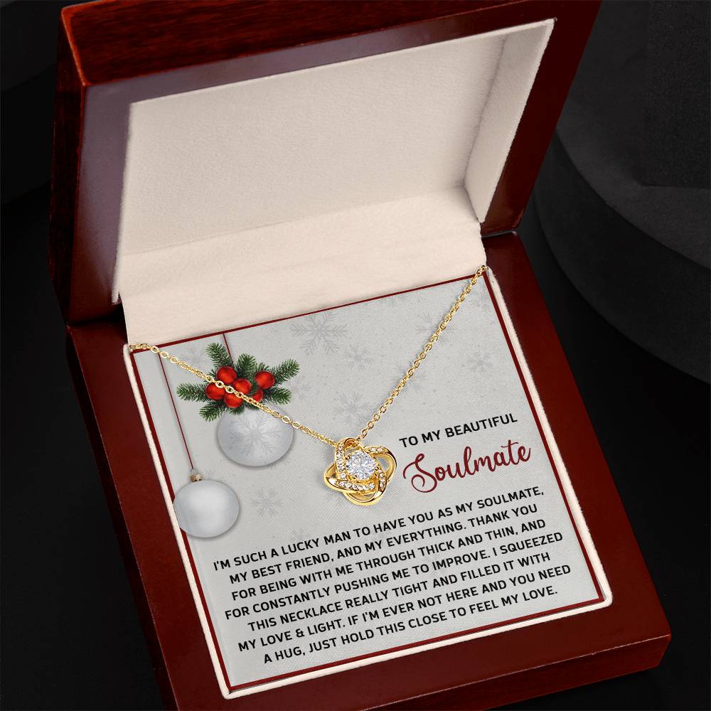 Feel My Love - Love Knot Necklace For Soulmate For Christmas