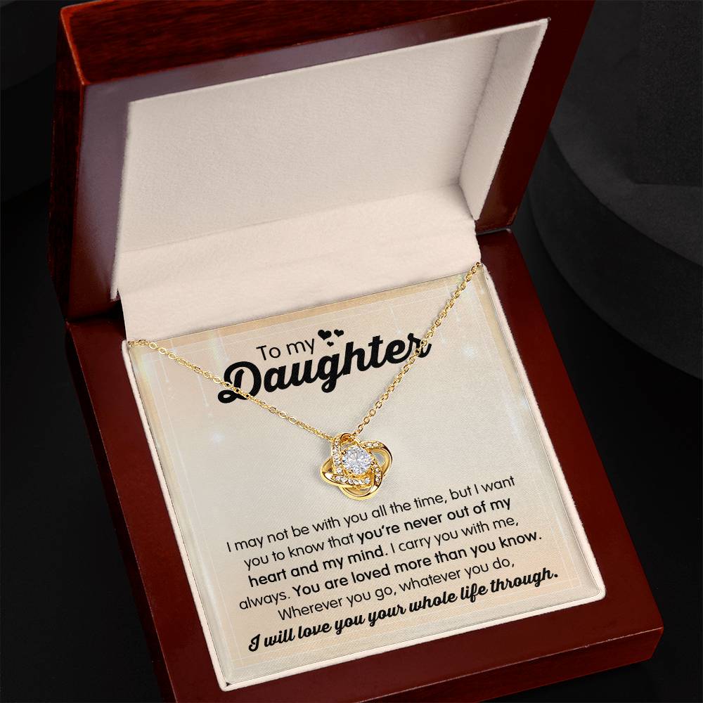 I Carry You - Love Knot Necklace For Daughter