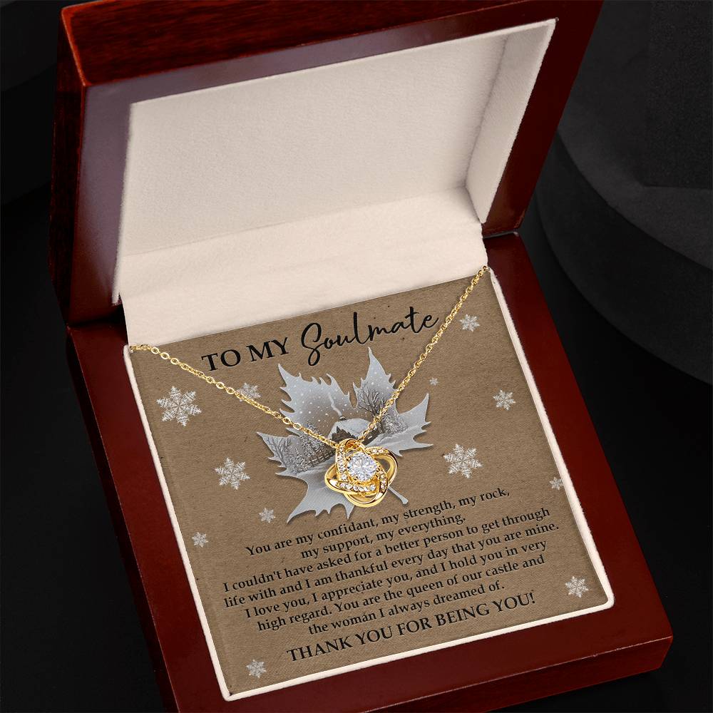 Queen Of Our Castle - Love Knot Necklace For Soulmate For Christmas