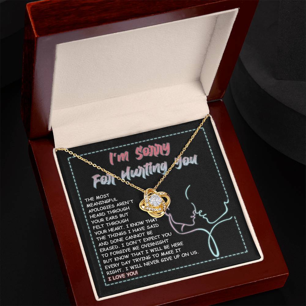 Never Give Up - Love Knot Apology Necklace