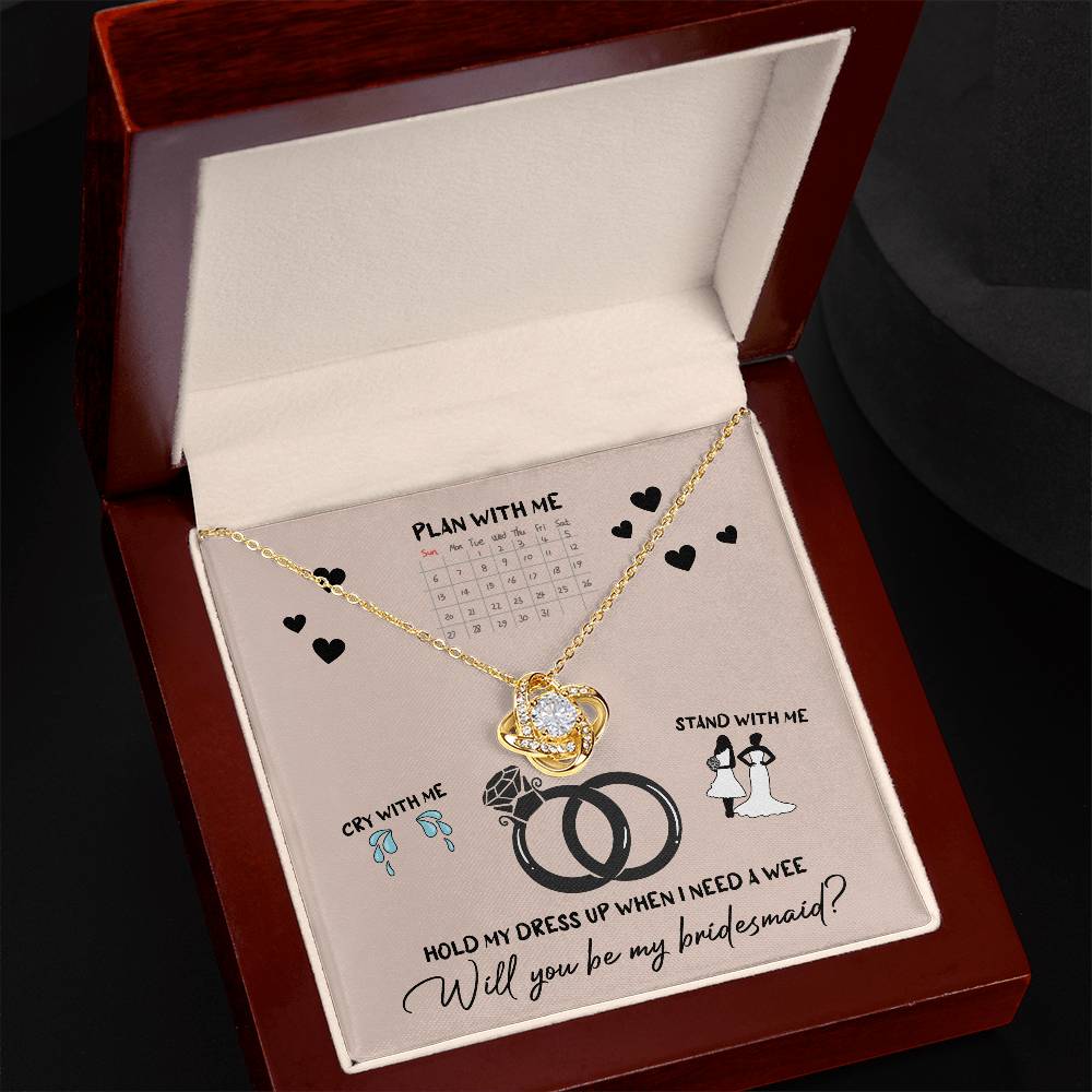 Be My Bridesmaid - Love Knot Necklace For Bridesmaid