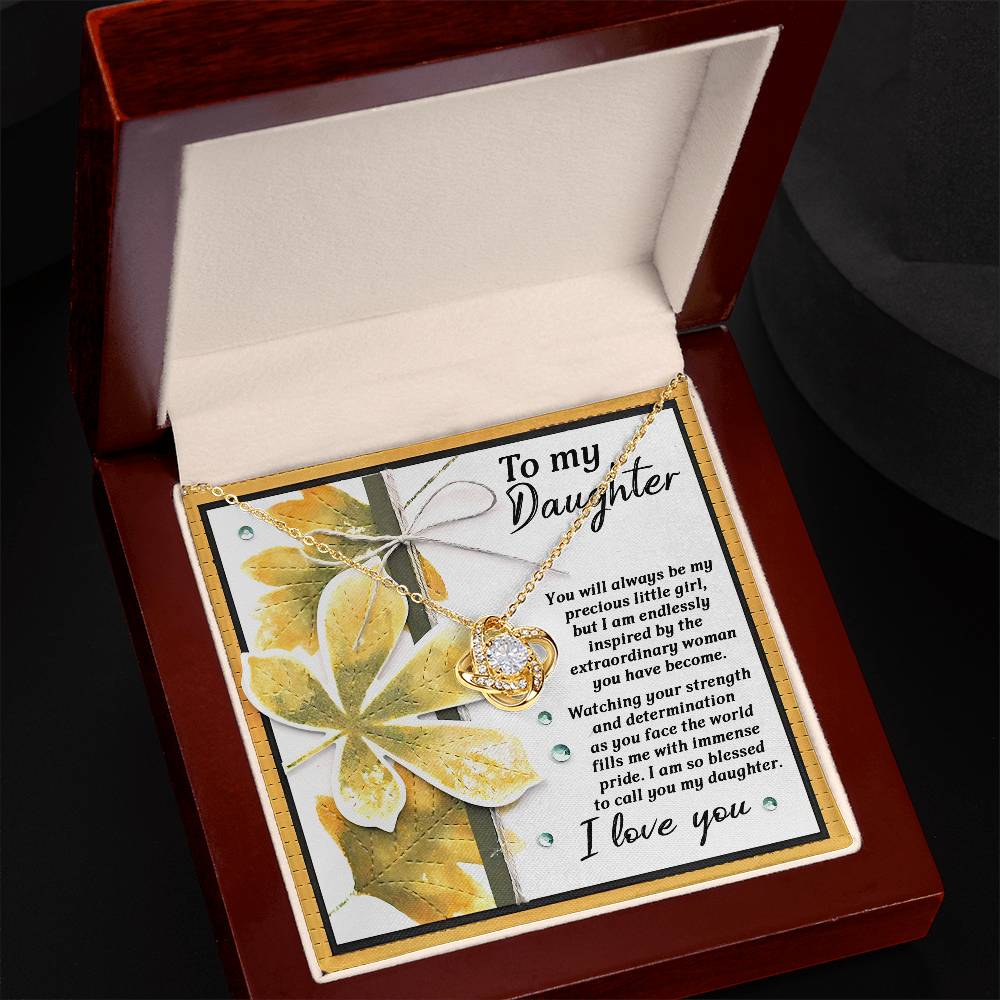 Blessed To Call You My Daughter - Love Knot Necklace For Daughter