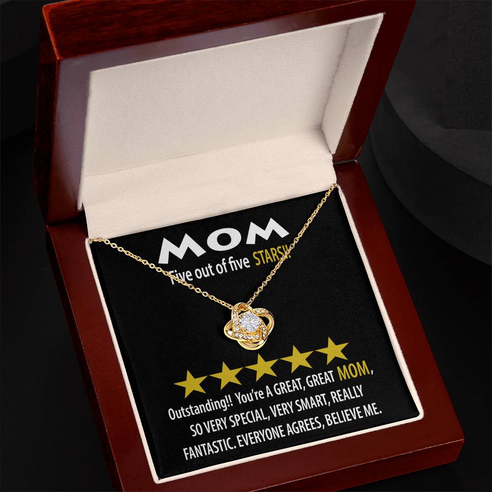 Five Out Of Five Stars - Love Knot Necklace For Mom