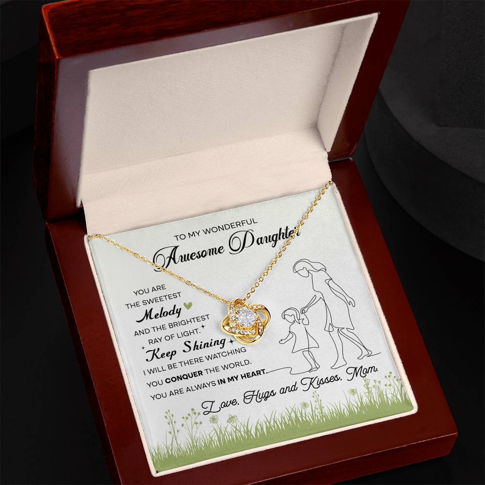 The Sweetest Melody - Love Knot Necklace For Daughter
