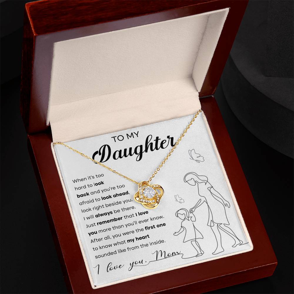 I Will Always Be There - Love Knot Necklace For Daughter