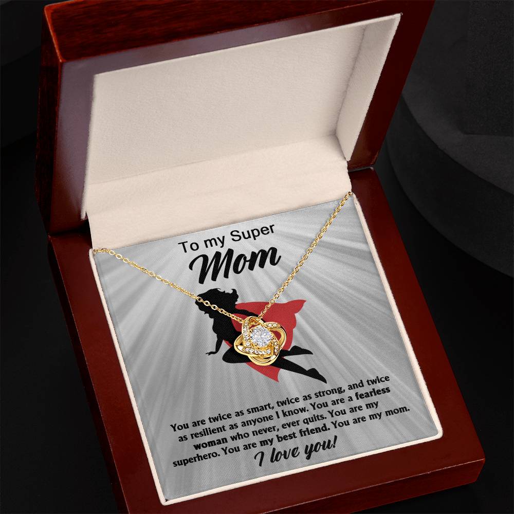 My Superhero - Love Knot Necklace For Mom