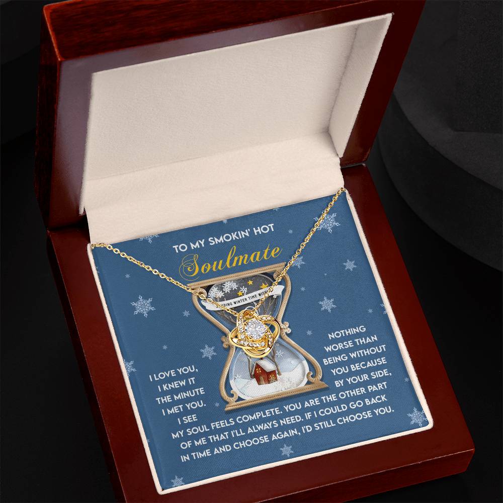 My Soul Feels Complete - Love Knot Necklace For Soulmate For Christmas