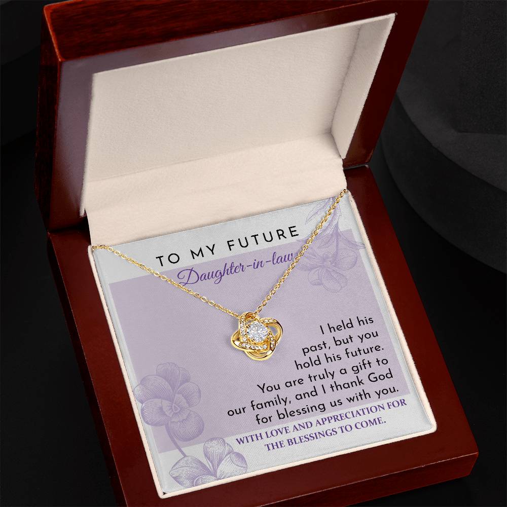For The Blessings To Come - Love Knot Necklace For Future Daughter-In-Law