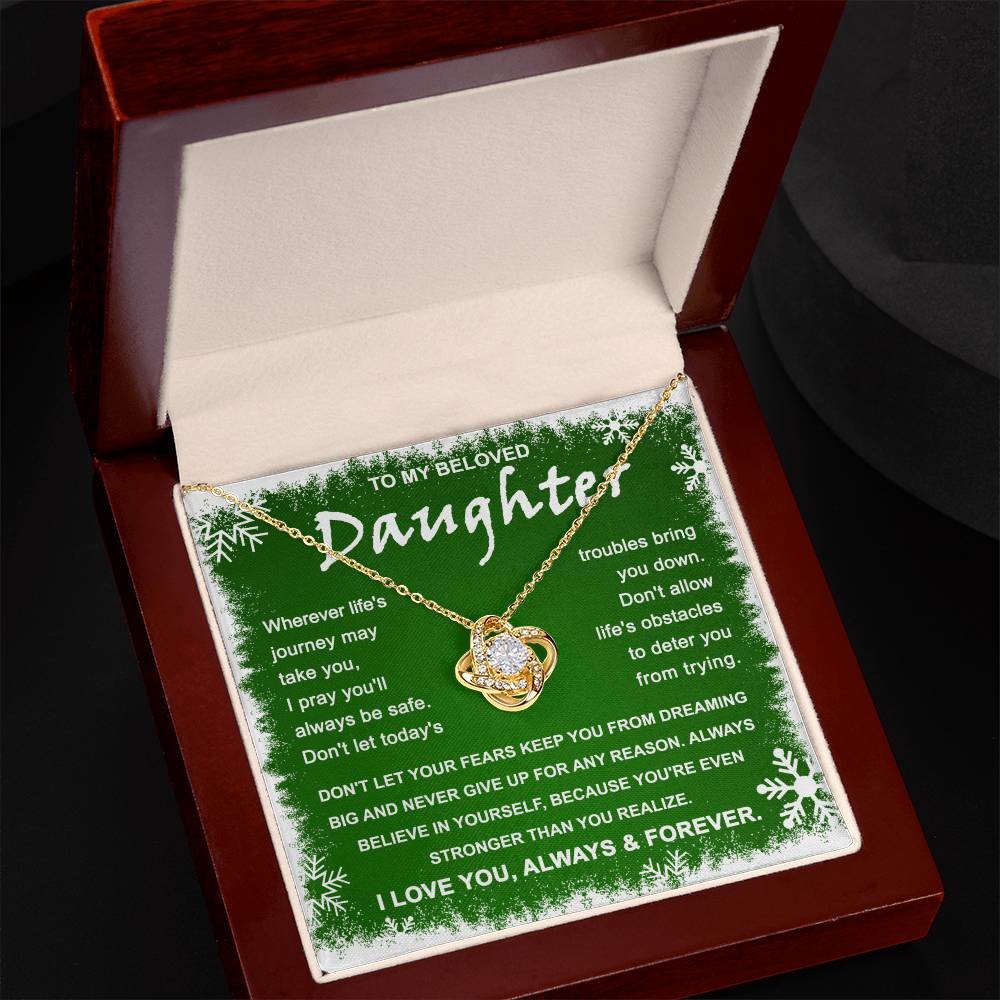 Dream Big - Love Knot Necklace For Daughter For Christmas