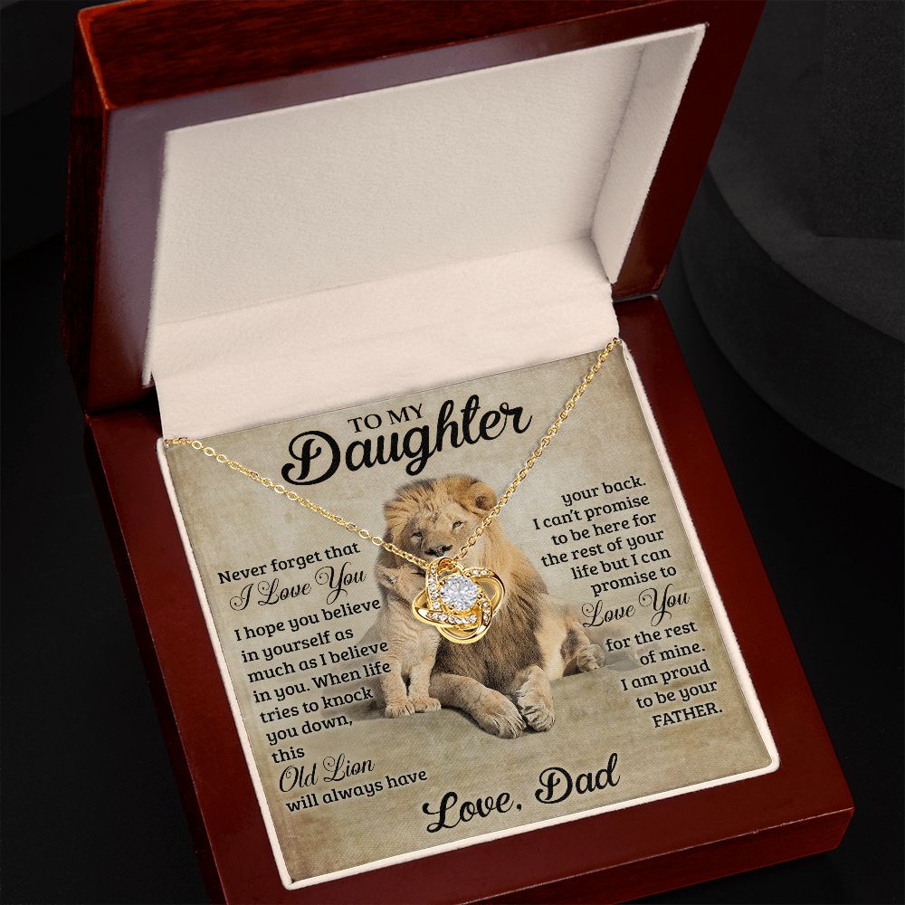 Proud To Be Your Father - Love Knot Necklace For Daughter