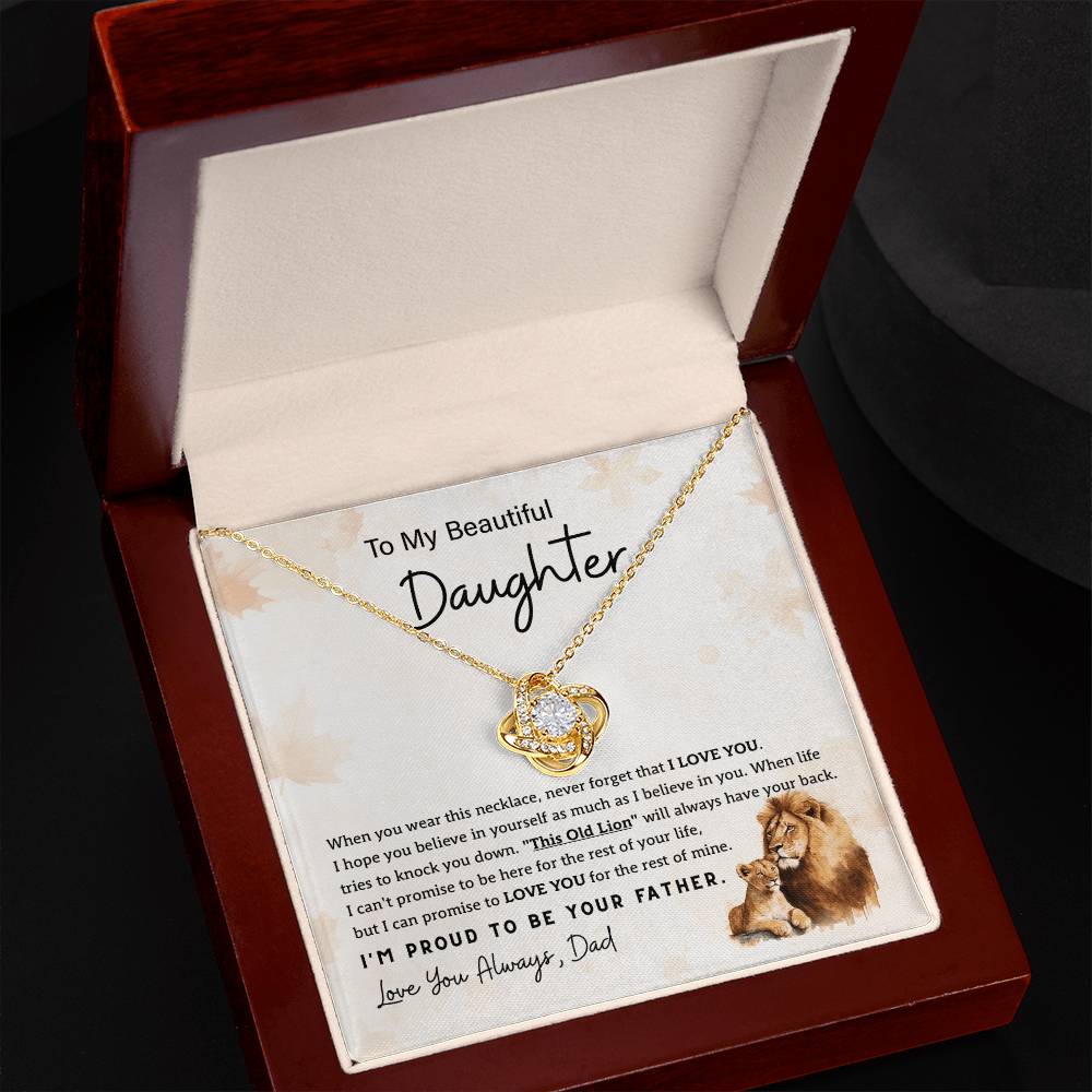 This Old Lion - Love Knot Necklace For Daughter