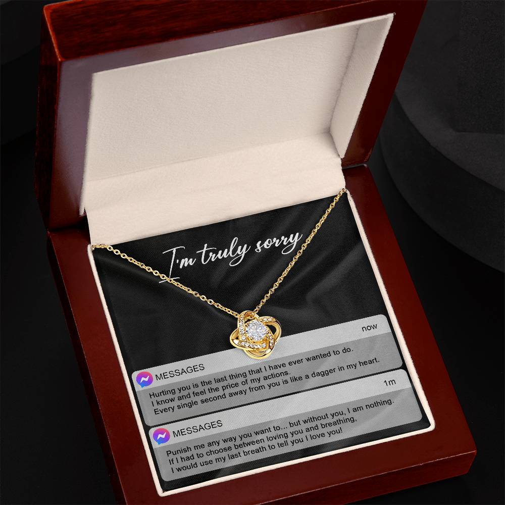 Price Of My Actions - Love Knot Apology Necklace