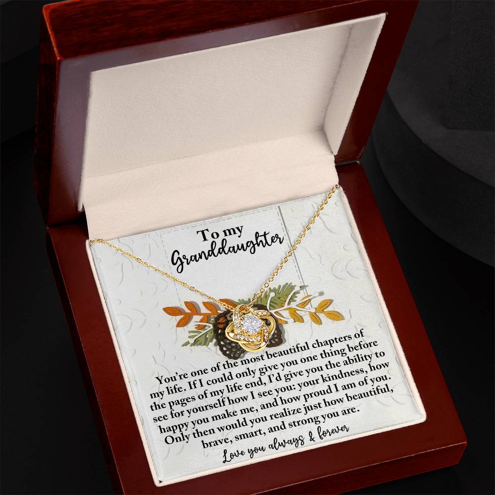 How Beautiful You Are - Love Knot Necklace For Granddaughter