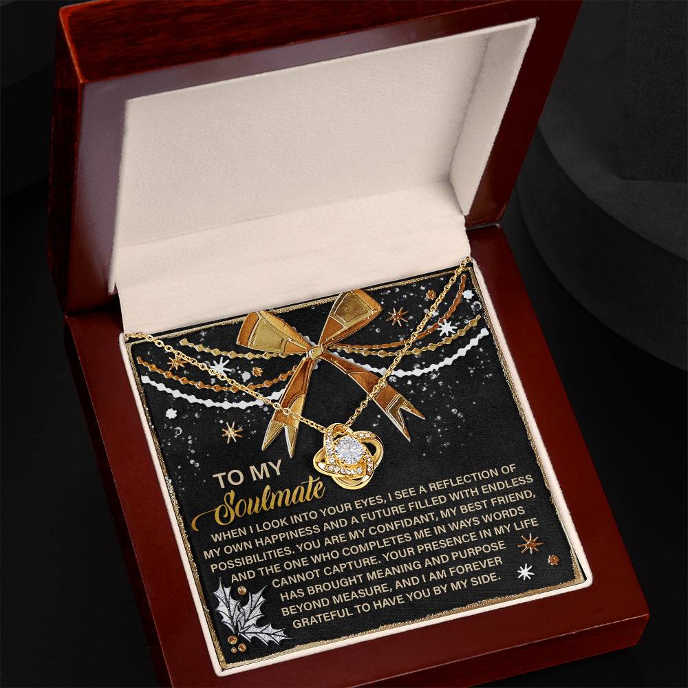 Reflection Of My Own Happiness - Love Knot Necklace For Soulmate For Christmas