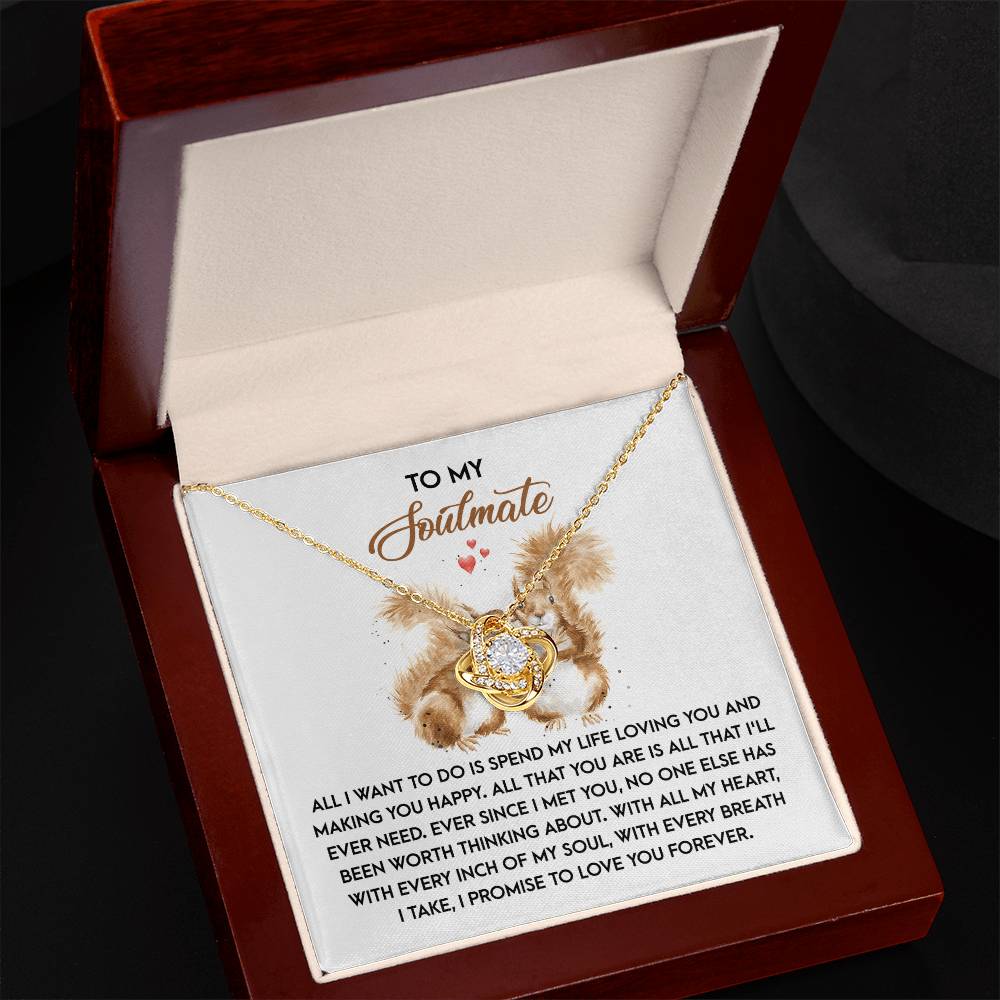 Making You Happy - Love Knot Necklace For Soulmate For Christmas