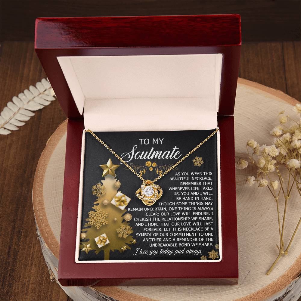 Our Love Will Endure - Love Knot Necklace For Soulmate For Christmas
