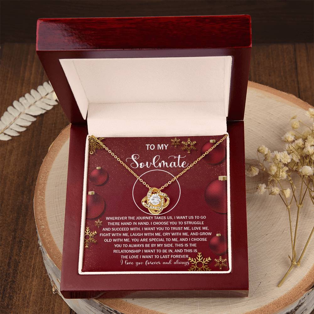 To Struggle And Succeed With - Love Knot Necklace For Soulmate For Christmas