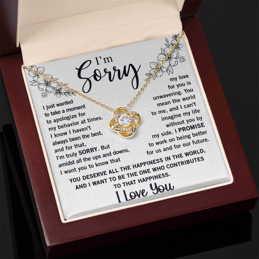 I'm Sorry - Love Knot Necklace For Her